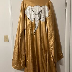 Sassy Jones Gold  Bar-Bar  leather Elephant  Coat never used. Free size